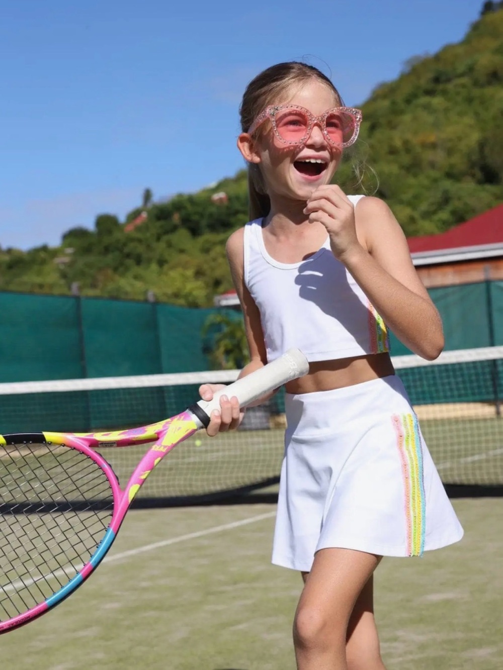 Lola + The Boys Rainbow Sherbet Sequin Tennis Set size 12
